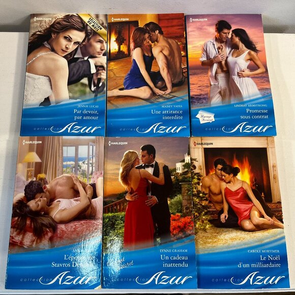 Lot of 34 "Harlequin Azur" French Paperback Romance Novels - Excellent condition - Picture 5 of 9